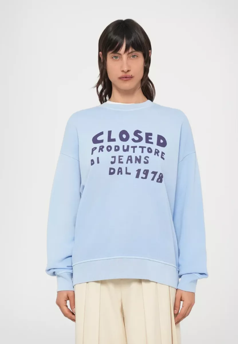 Closed-Relaxed crewneck-C95711-47V-13-565 Sky blue-LICHT BLAUW