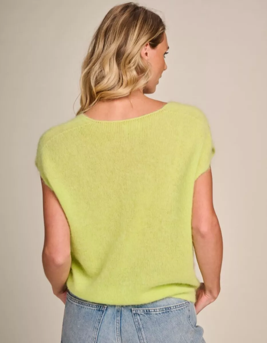 Due Amanti--Fort knitted top-Citrus glow-GEEL