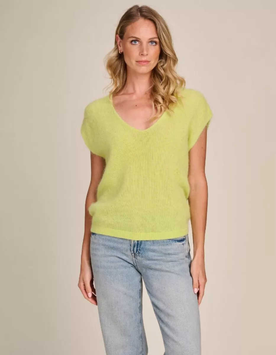 Due Amanti--Fort knitted top-Citrus glow-GEEL