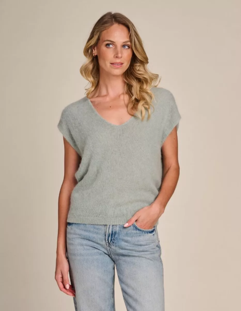 Due Amanti--Fort knitted top-Swamp-GROEN