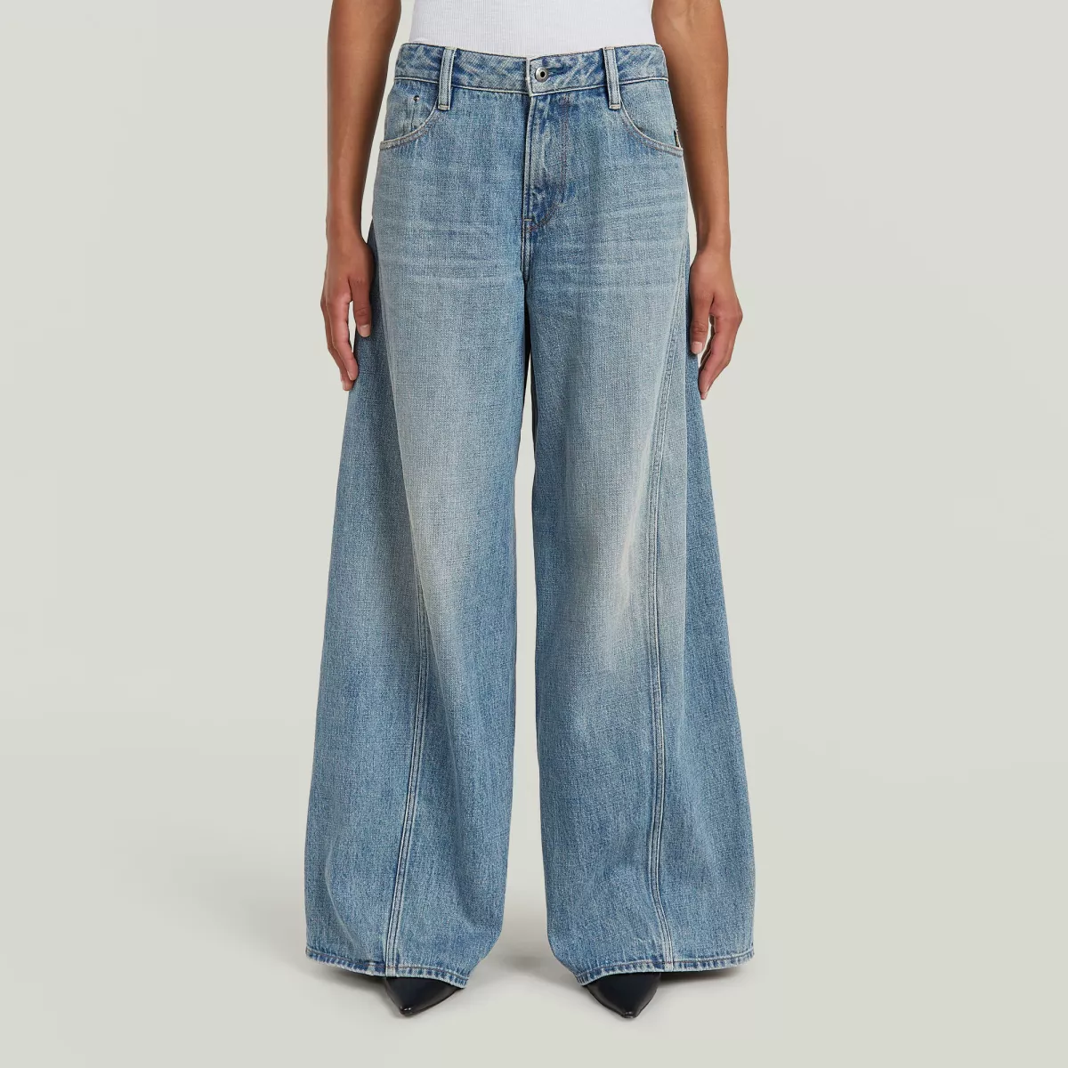 G-STAR-Helyx 3D cinch wide wmn-D28488-D776-H926 Vintage patina blue-DENIM