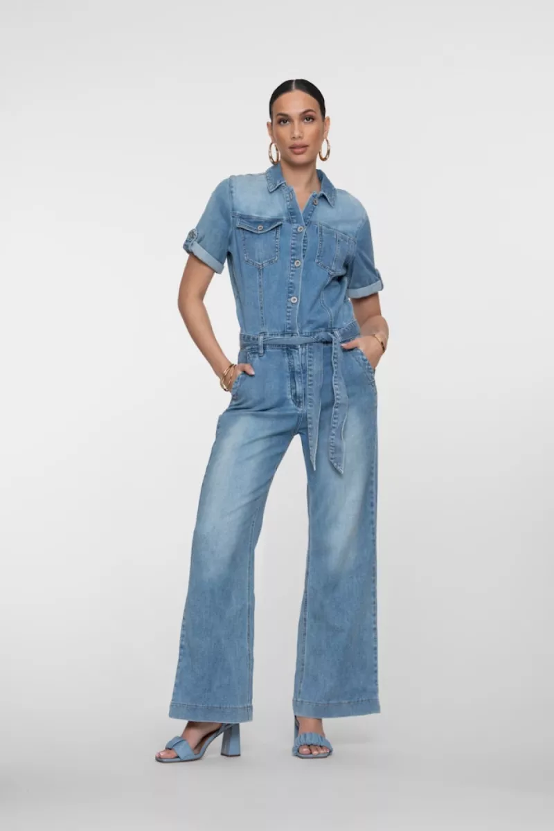 GEISHA-Jumpsuit denim-61047-10-810 Blue denim-DENIM