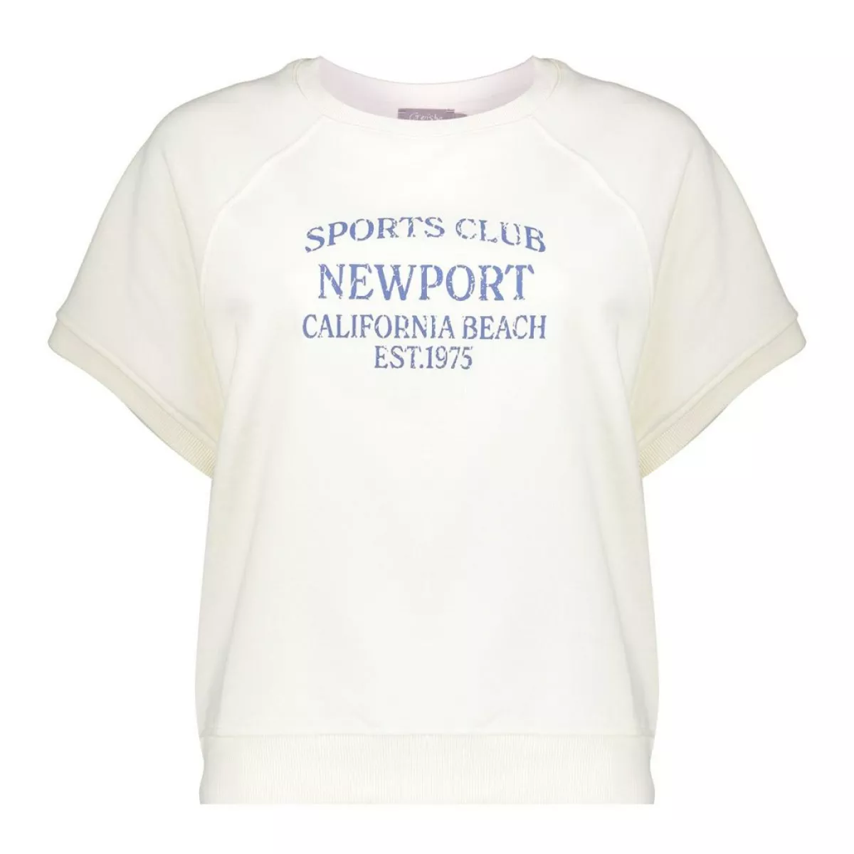 GEISHA-Sweater short sleeves sport club-62046-41-10 off-white/jeans-OFF WHITE