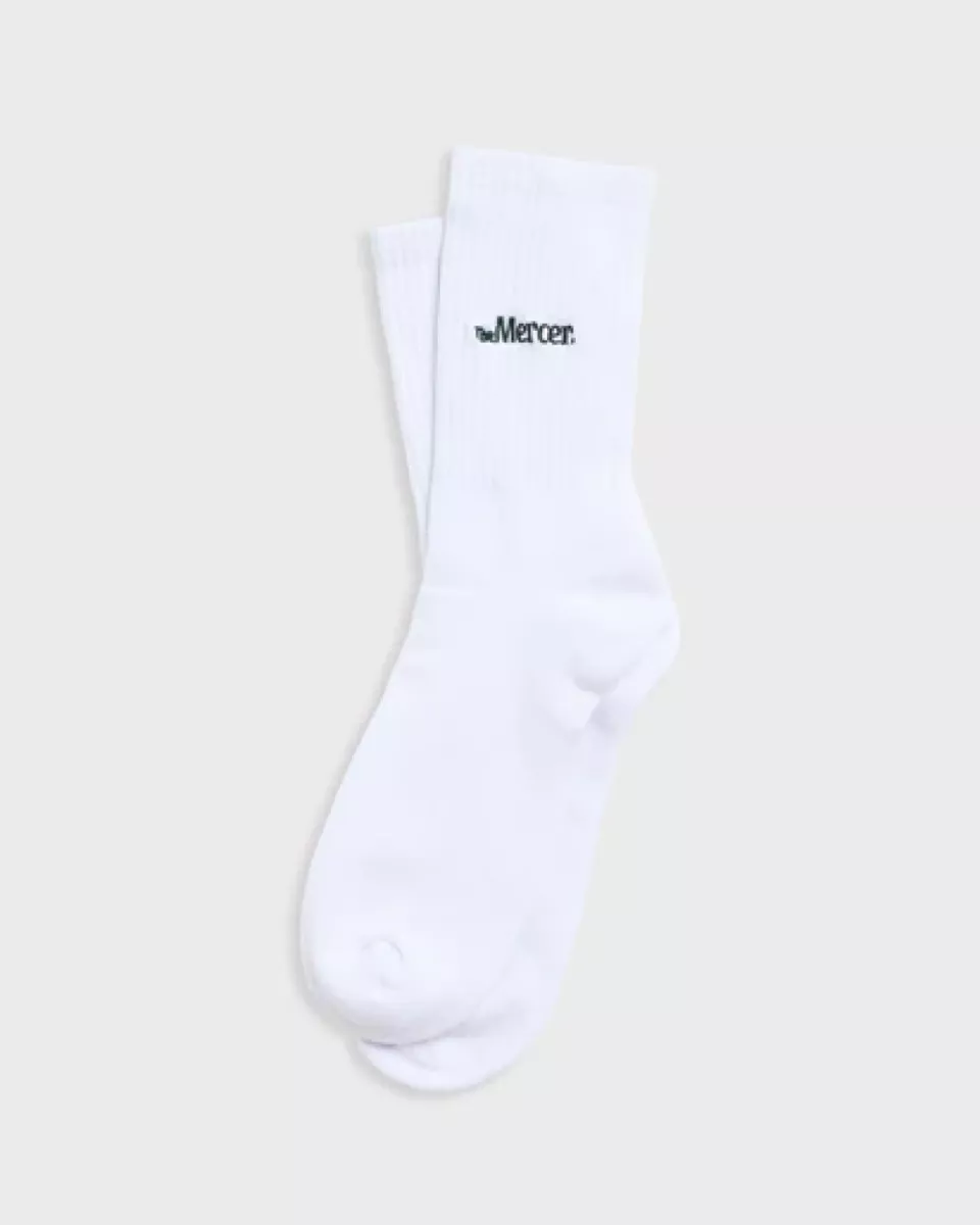 Mercer Amsterdam-The Mercer Classic Sock-MEAC261001-100 White-WIT
