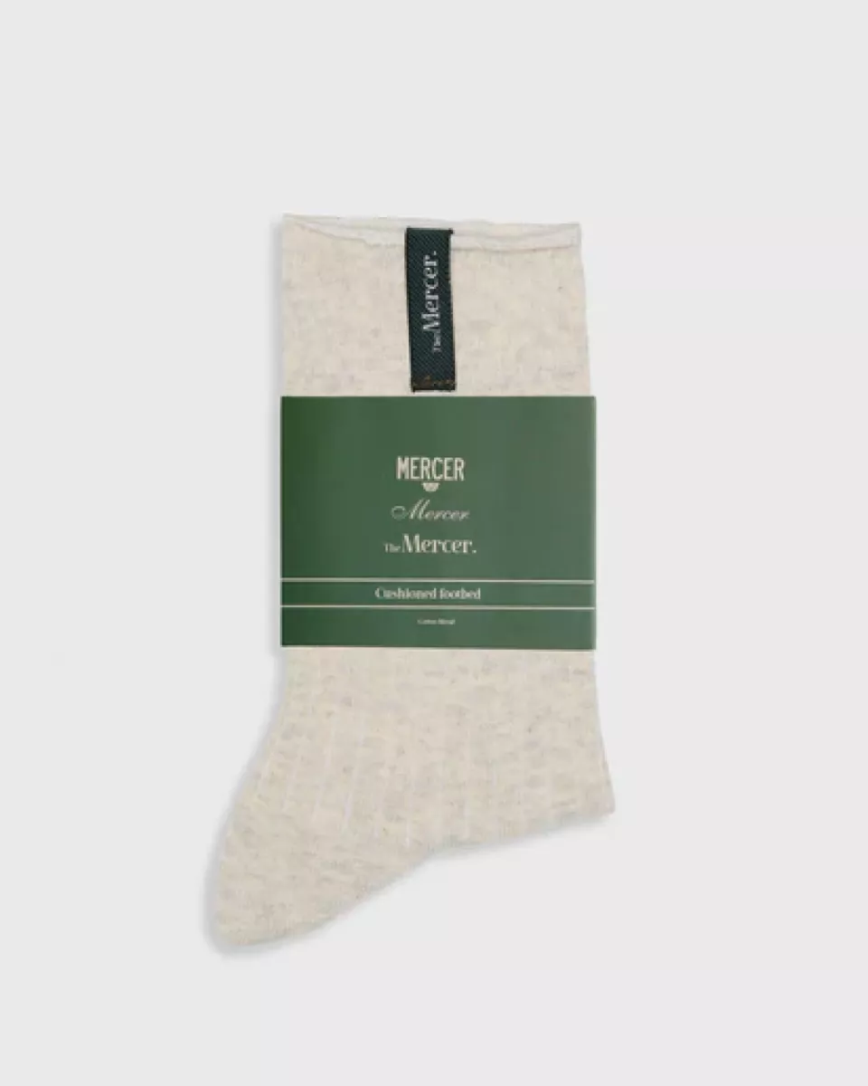 Mercer Amsterdam-The Mercer Label Sock-MEAC261012-103 Sand-ZAND