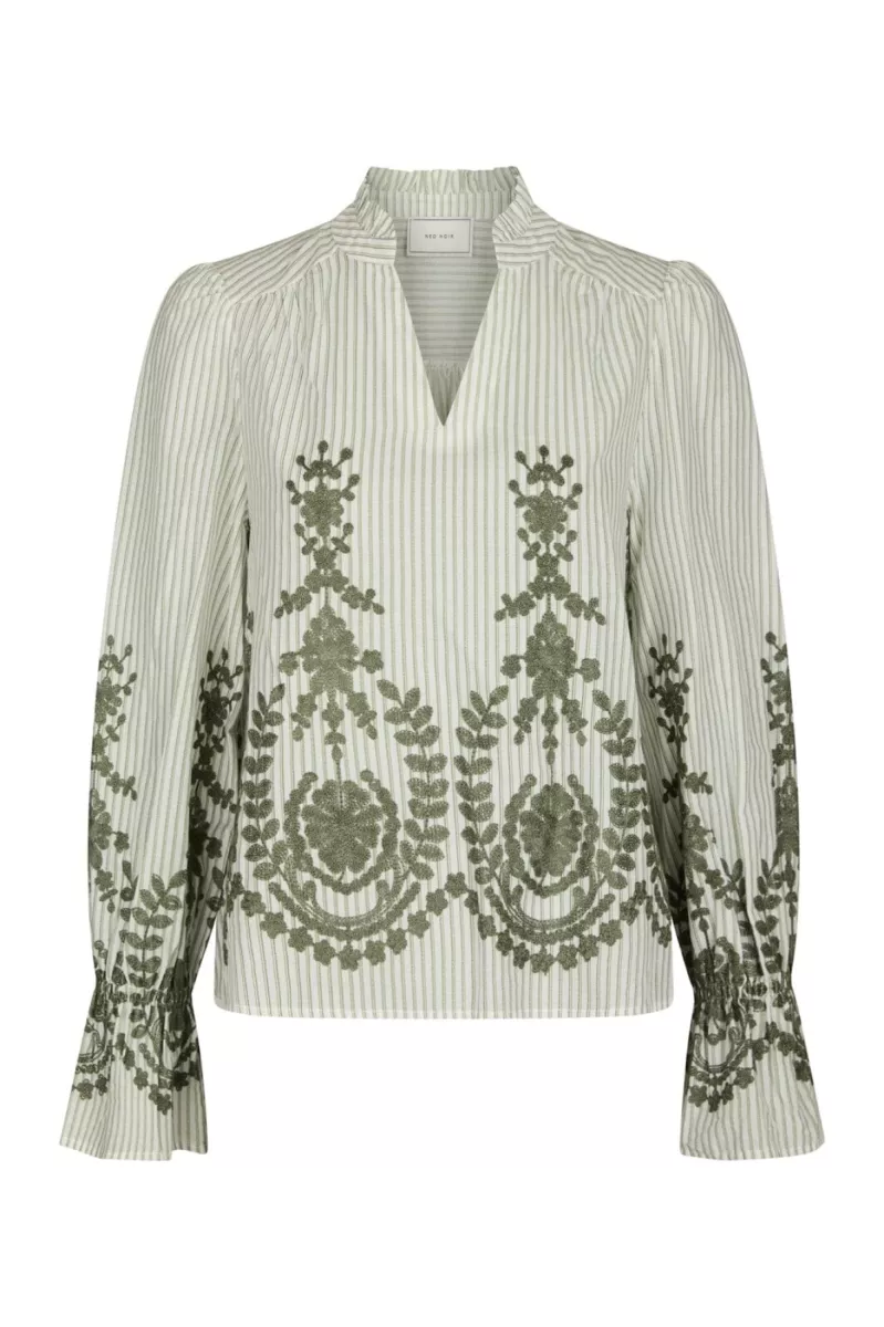 Neo Noir-Amara Stripe Emb-163363-723 Dusty Green-GROEN COMBINATIES