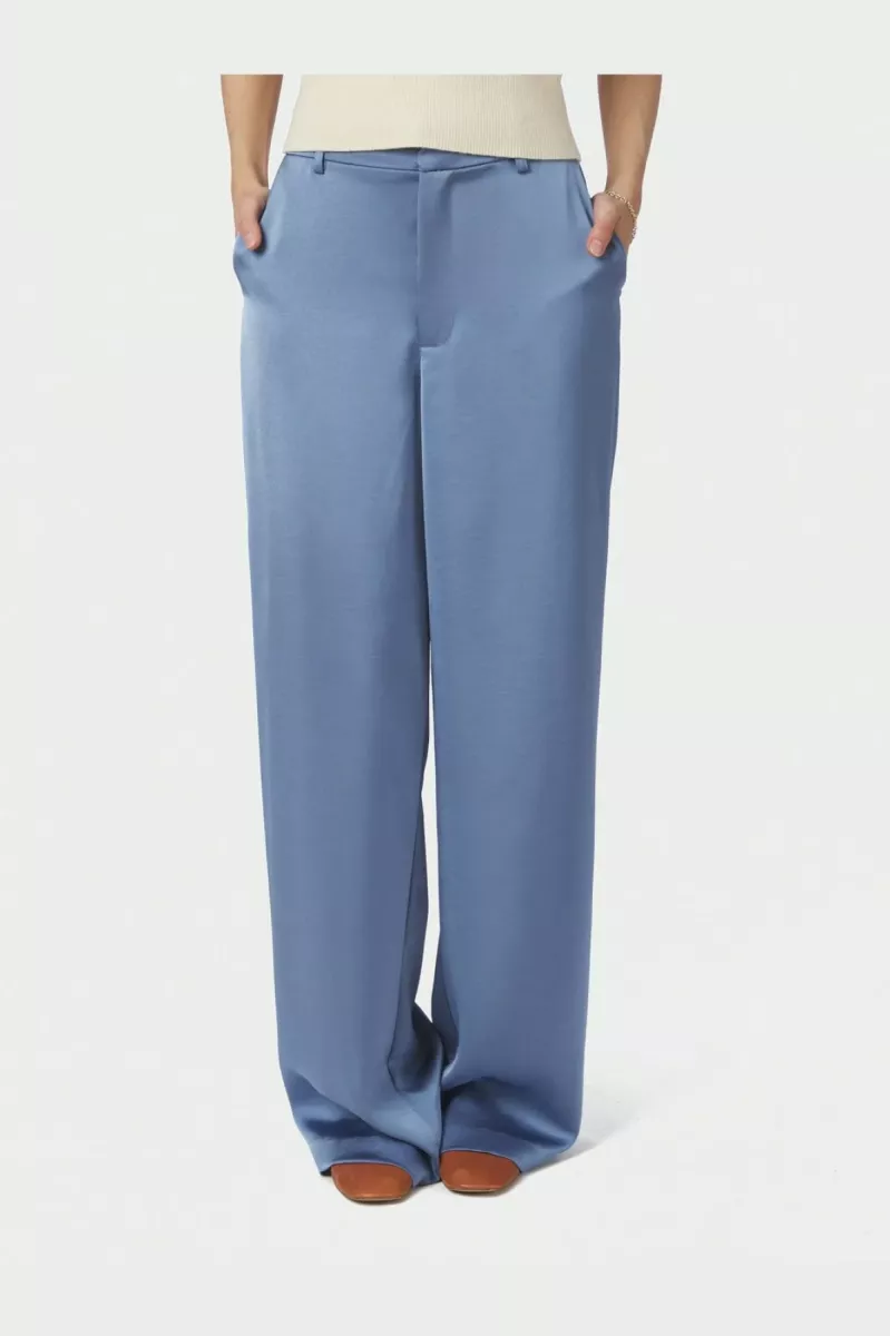 Neo Noir-Emmett Heavy Sateen Pants-164136-407 Smoke Blue-LICHT BLAUW