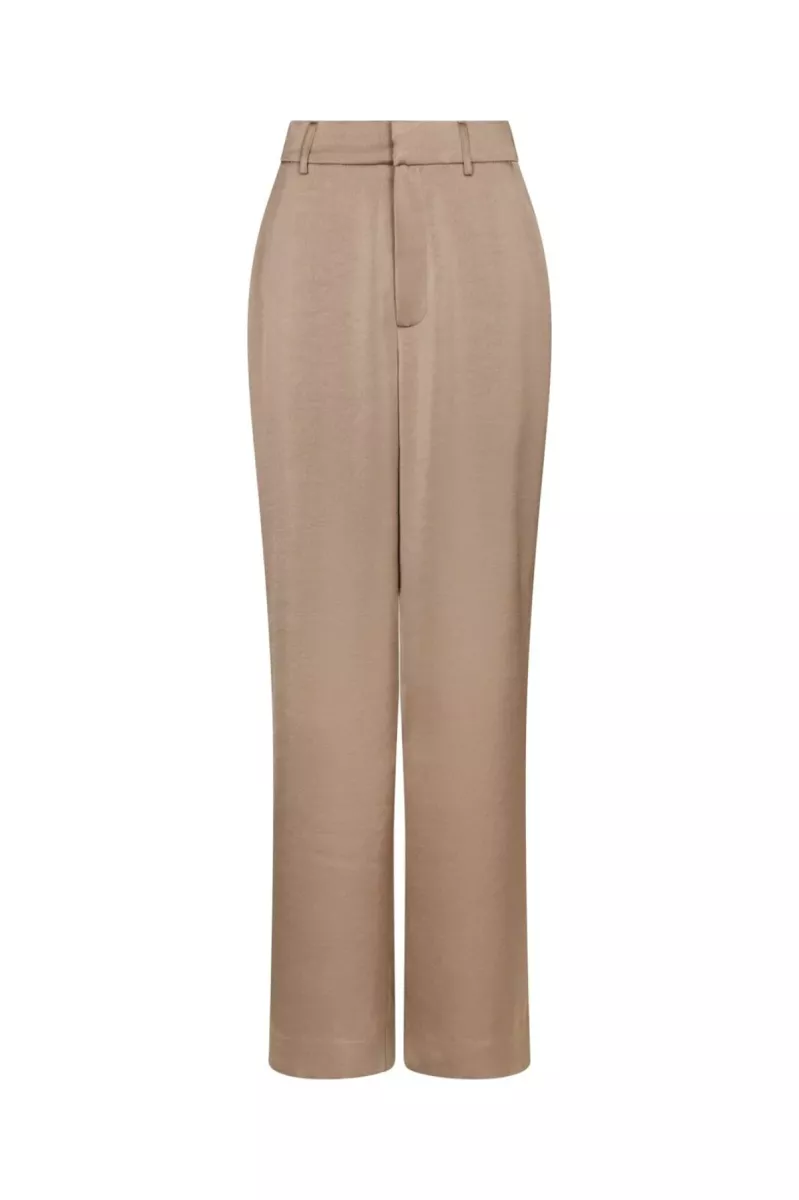 Neo Noir-Emmett Heavy Sateen Pants-164136-811 Dark Taupe-TAUPE