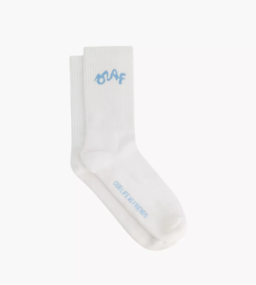 Olaf-Signature logo socks-A240813-Optical white-WIT
