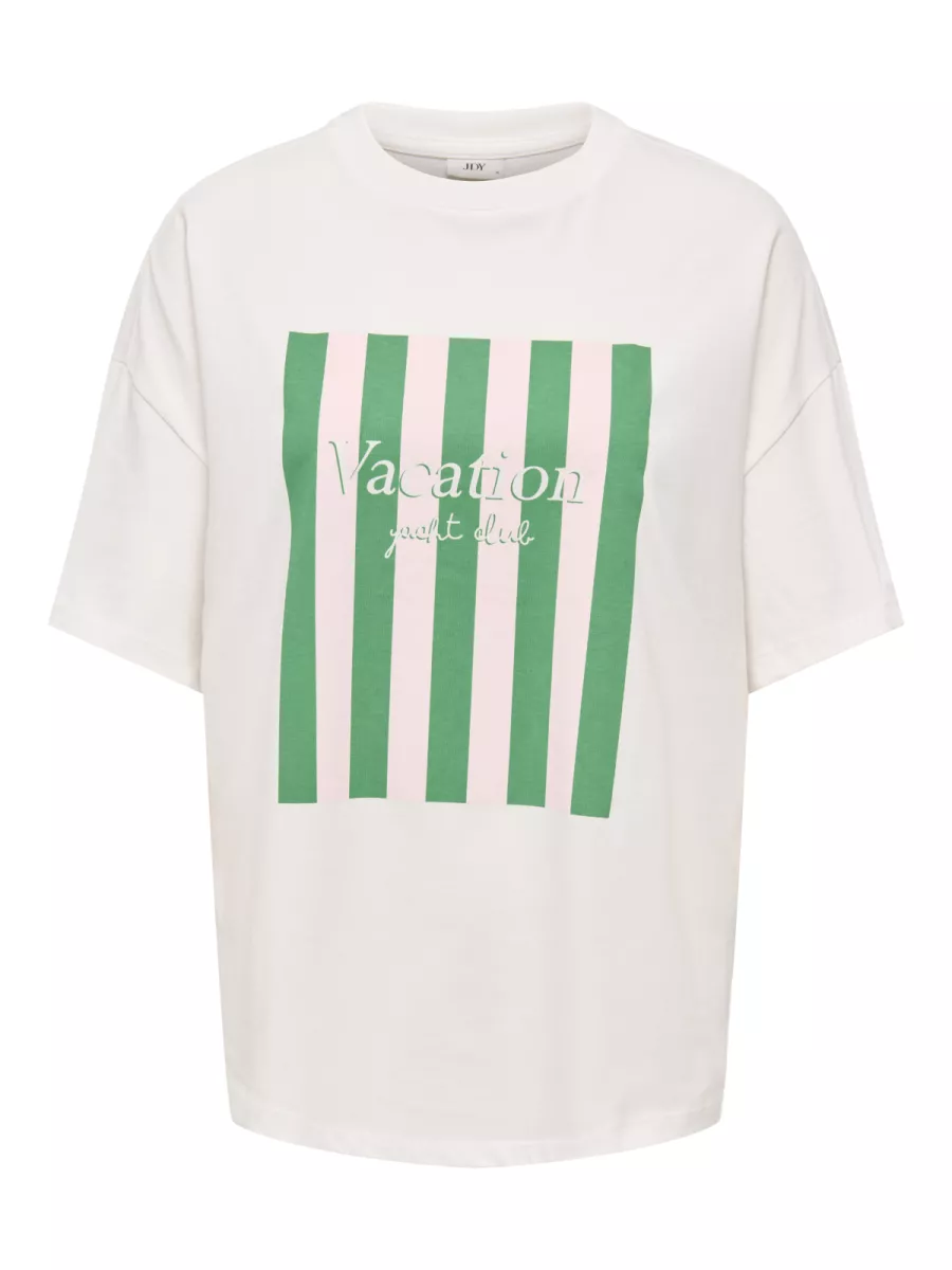 ONLY-JDYCARLA S/S OVERSIZE T-SHIRT JRS-15356228-Cloud Dancer-CREME