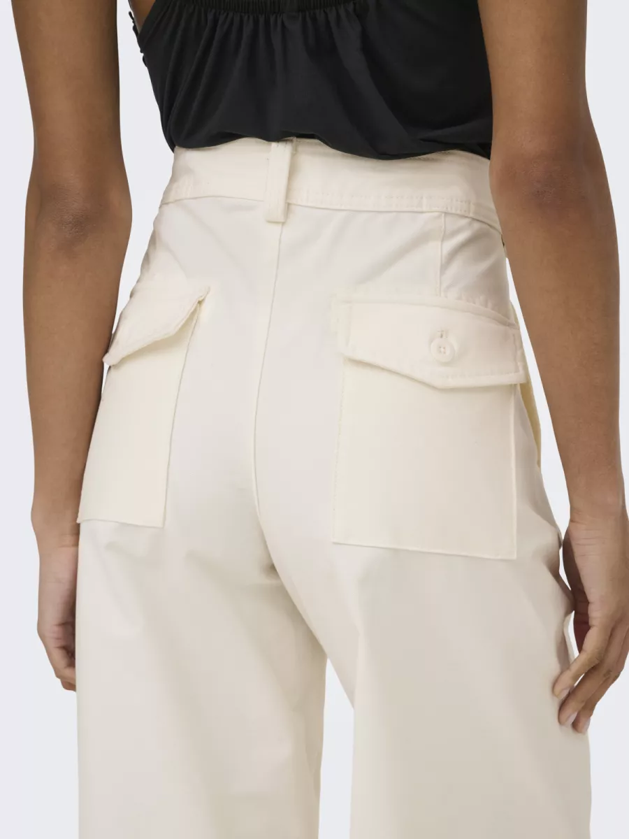 ONLY-ONLCLAIR MW BARREL PANT PNT NOOS-15371522-Tofu-CREME