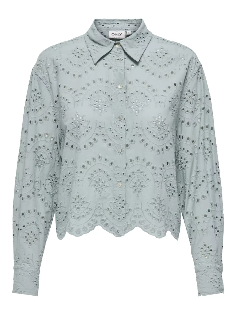 ONLY-ONLVALAIS L/S SHIRT WVN NOOS-15269568-Abyss-BLAUW