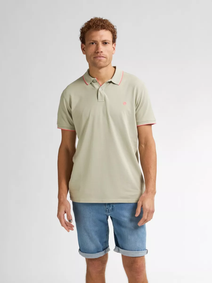 PETROL INDUSTRIES-Men polo short sleeve-M-ROS-POL003-6173 Desert sage-ZAND