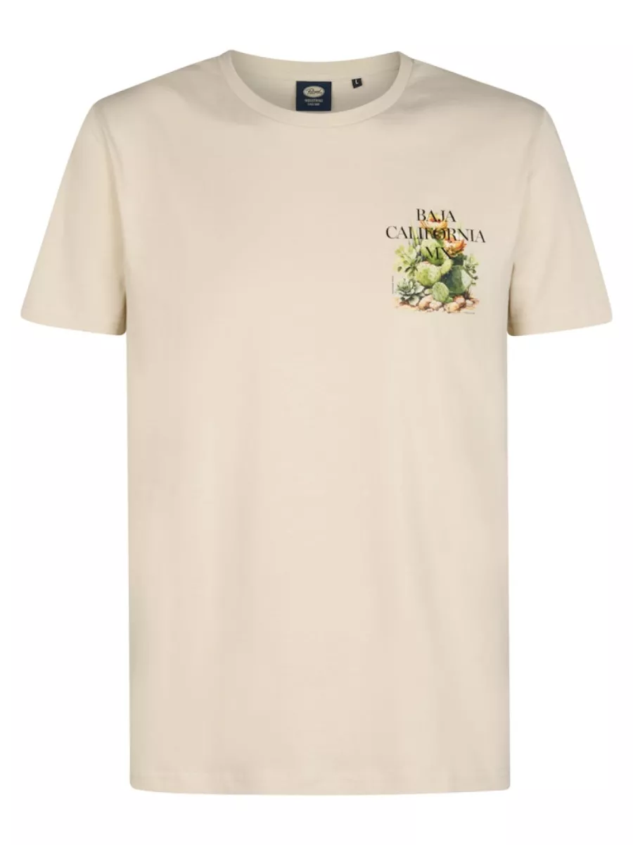 PETROL INDUSTRIES-Men T-Shirt SS-M-1060-TSR688-0112 Seashell-OFF WHITE