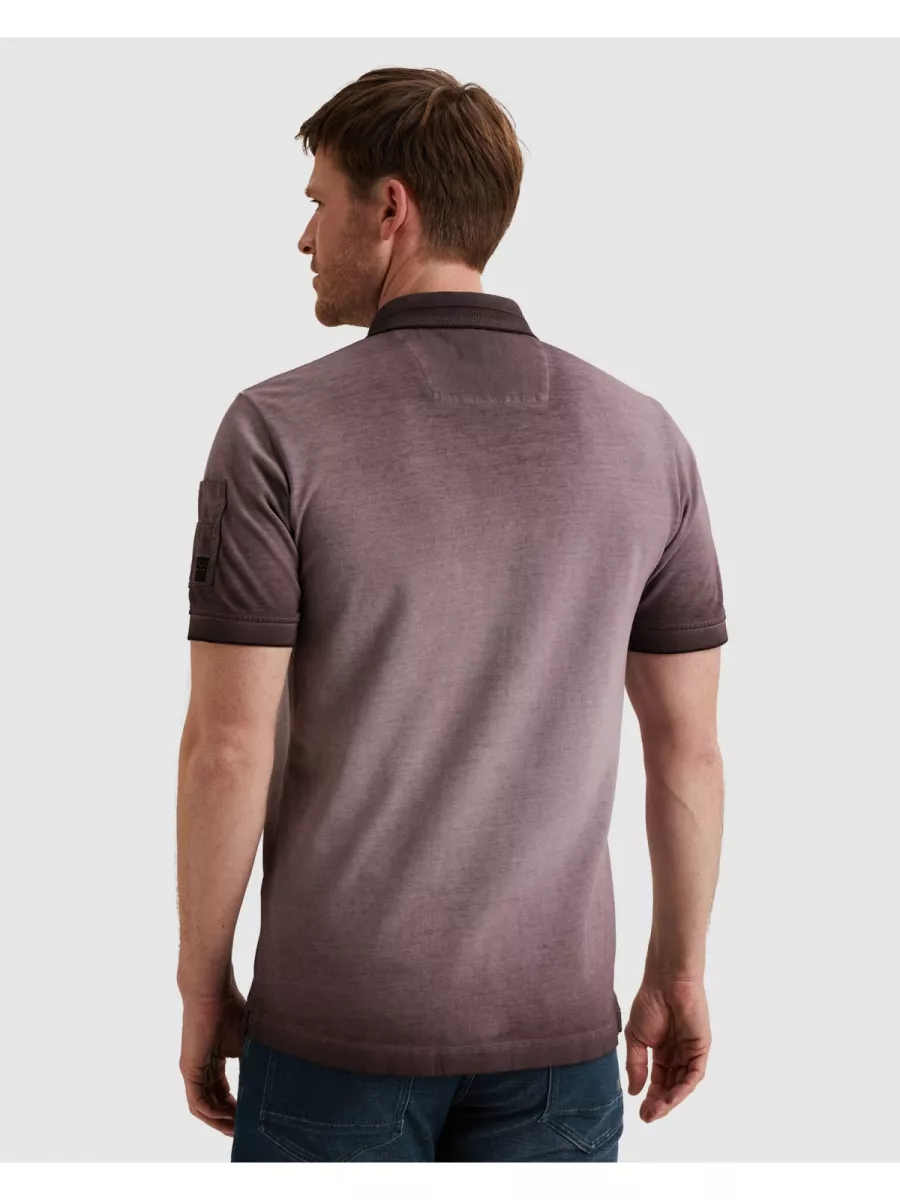 PME LEGEND-Short sleeve polo cold dye pique-PPSS2603855-4323 Moonscape-LICHT-/PAREL GRIJS