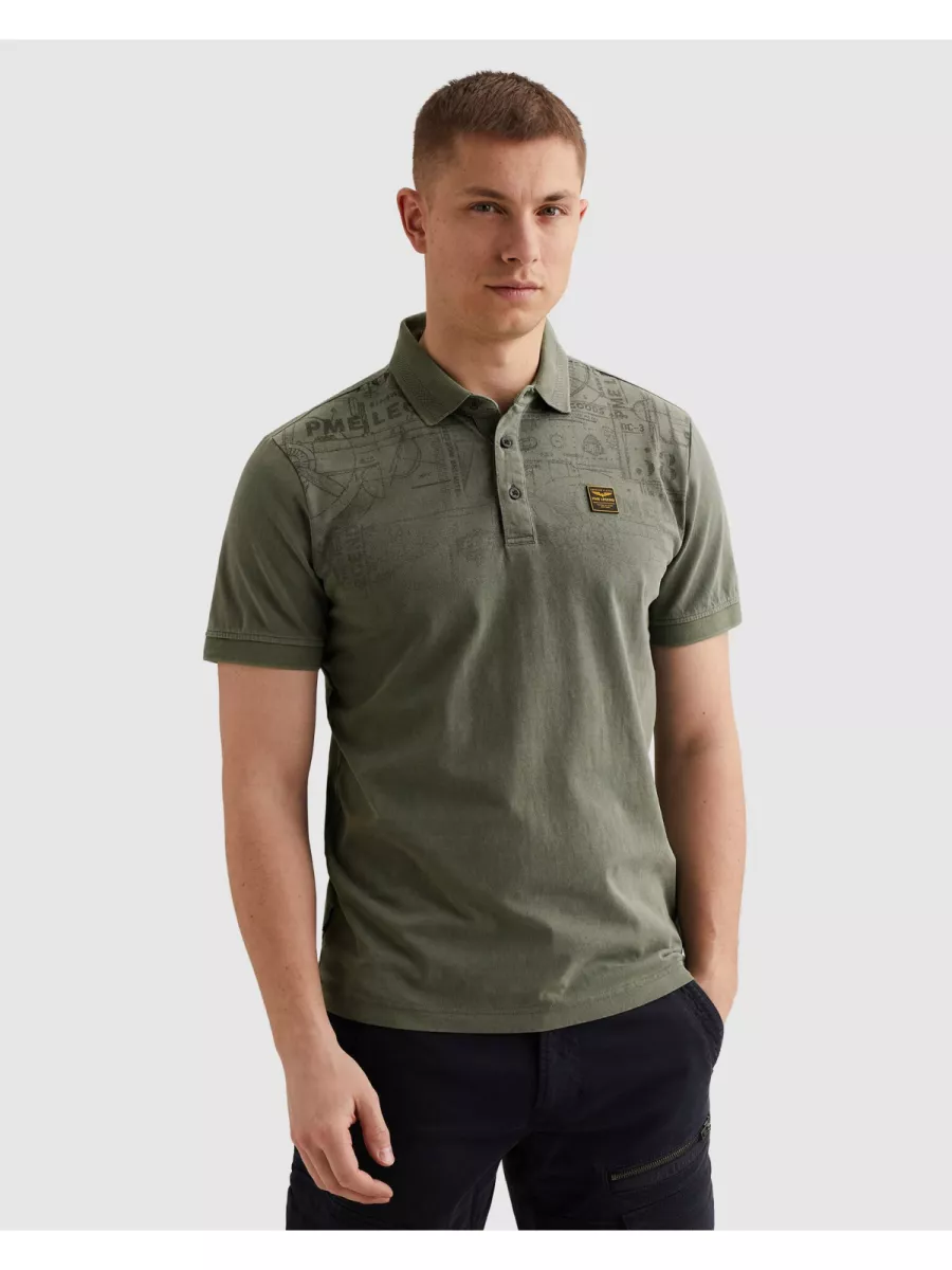 PME LEGEND-Short sleeve polo dry single jerse-PPSS2603863-6150 Thyme-GROEN