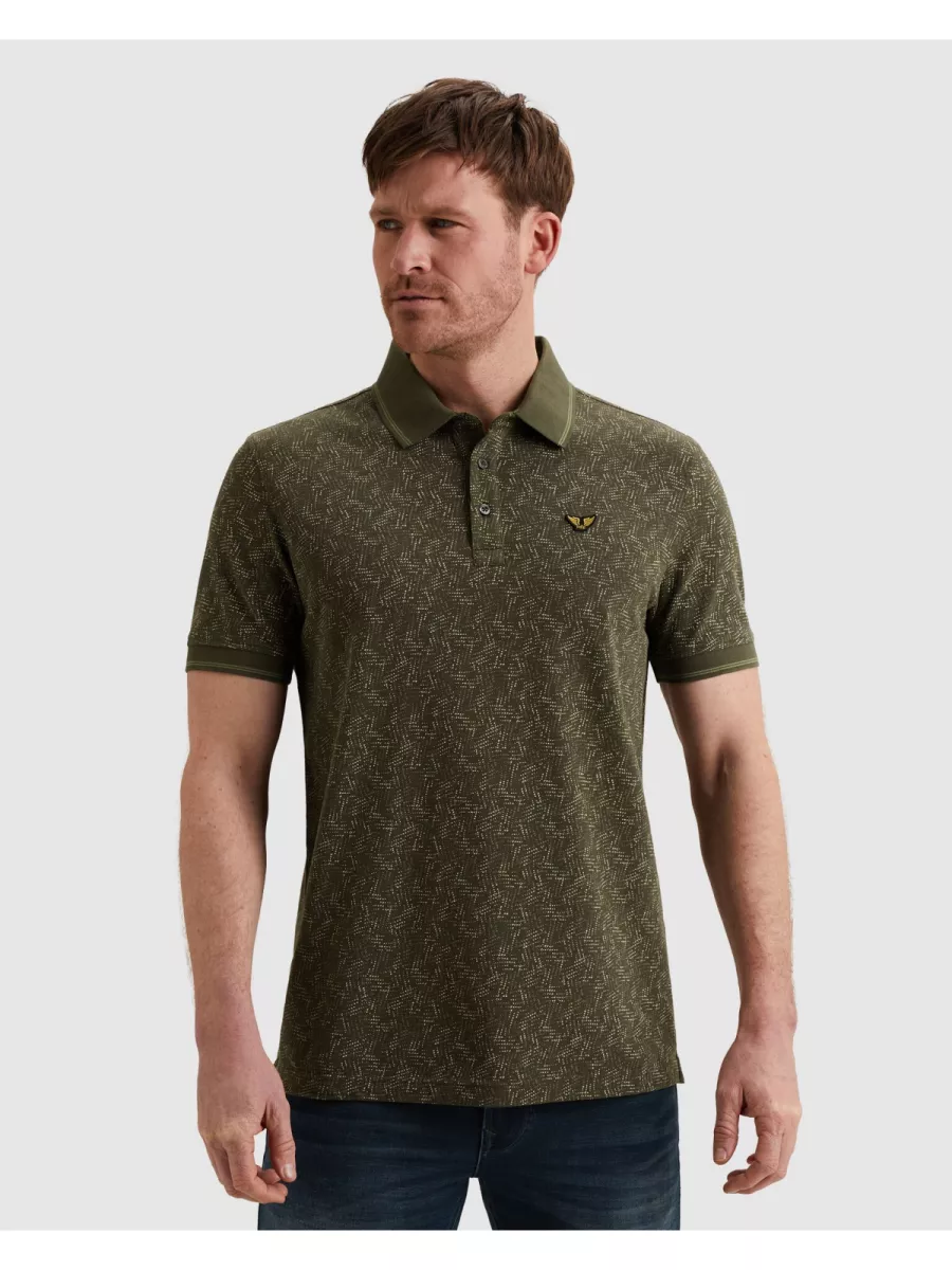 PME LEGEND-Short sleeve polo fine pique all o-PPSS2602852-6415 Ivy green-GROEN