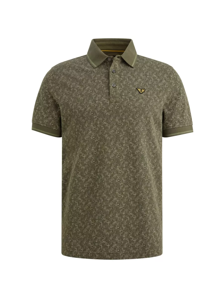 PME LEGEND-Short sleeve polo fine pique all o-PPSS2602852-6415 Ivy green-GROEN