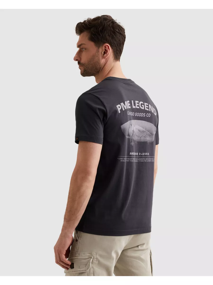 PME LEGEND-Short sleeve r-neck single jersey-PTSS2603571-5278 Graphite-ANTRACIET