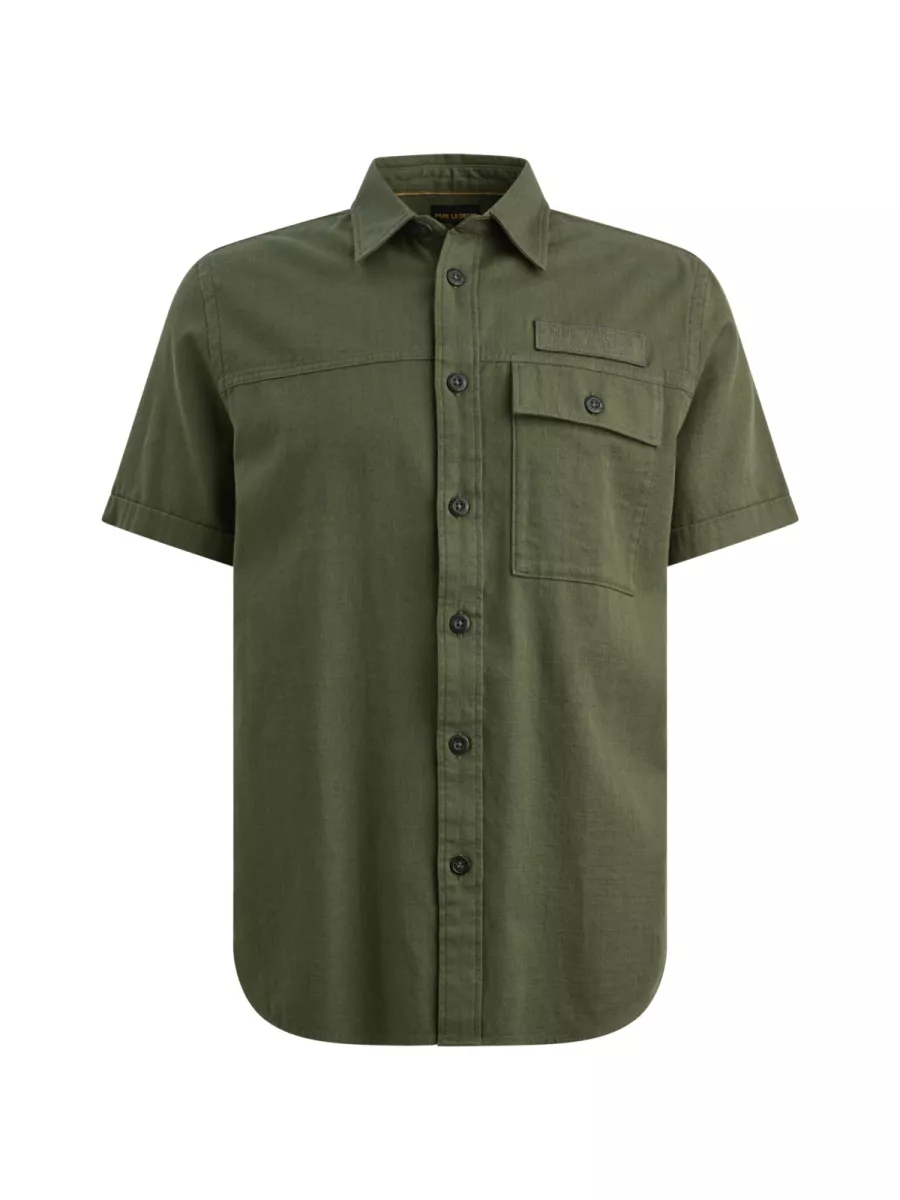 PME LEGEND-Short Sleeve Shirt Ctn Slub-PSIS2603268-6150 Thyme-GROEN