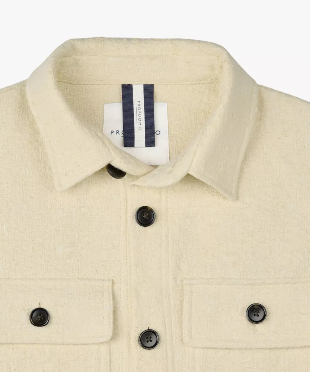 Profuomo-Overshirt structure-PPXF10019A-E Off white-OFF WHITE