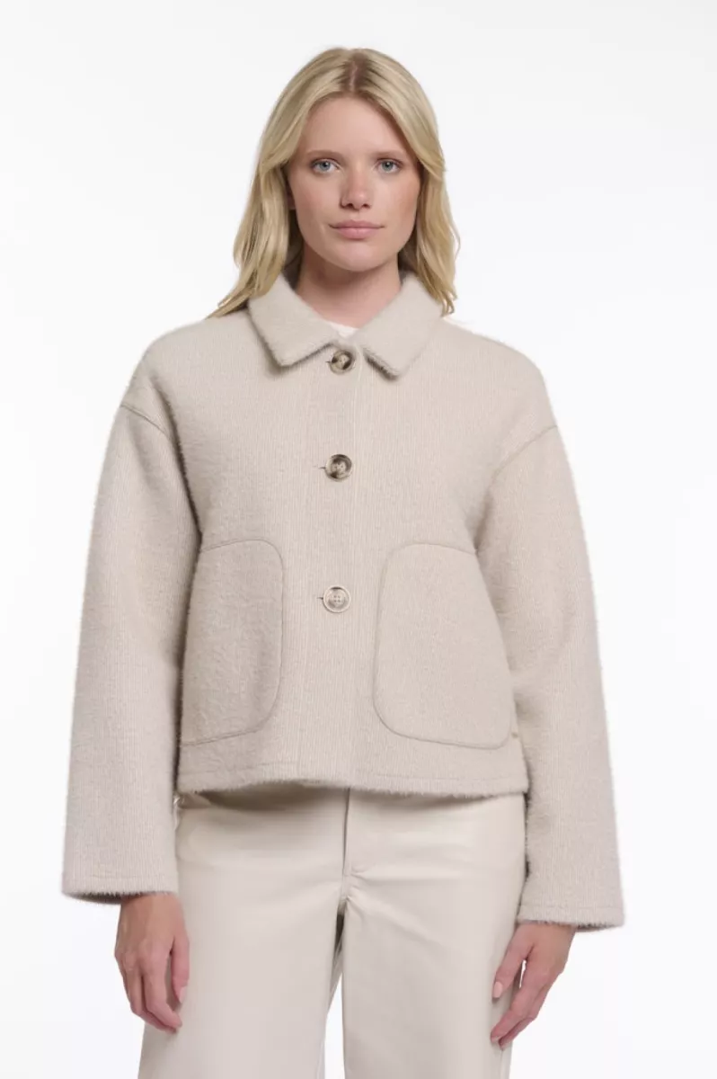 RINO & PELLE-Single Breasted Jacket-Esia.7002621-11067 stone snow-CREME