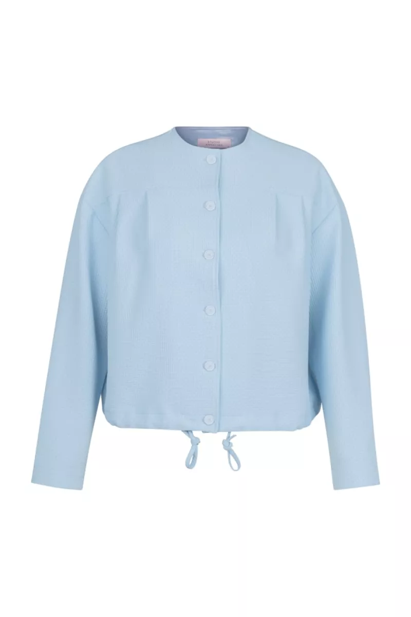 STUDIO ANNELOES-Selma waffle jacket-13586-7000 Pastel blue-LICHT BLAUW