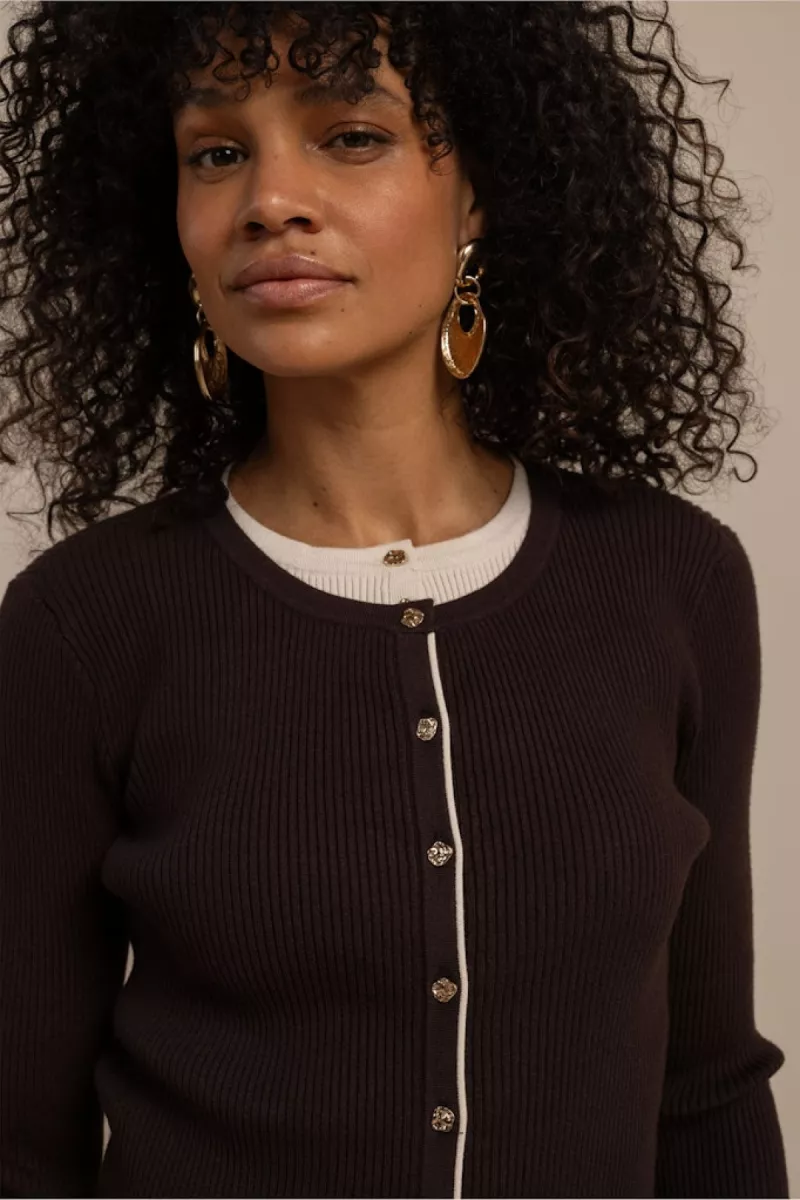 studio-anneloes-sienna-cardigan-13603-8700-espresso-bruin-2 STUDIO ANNELOES-Sienna cardigan-13603-8700 Espresso-BRUIN