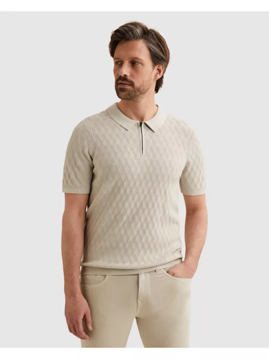 Vanguard-Short sleeve polo cotton modal-VPSS2602818-9017 Moonstruck-LICHT-/ZACHT GEEL