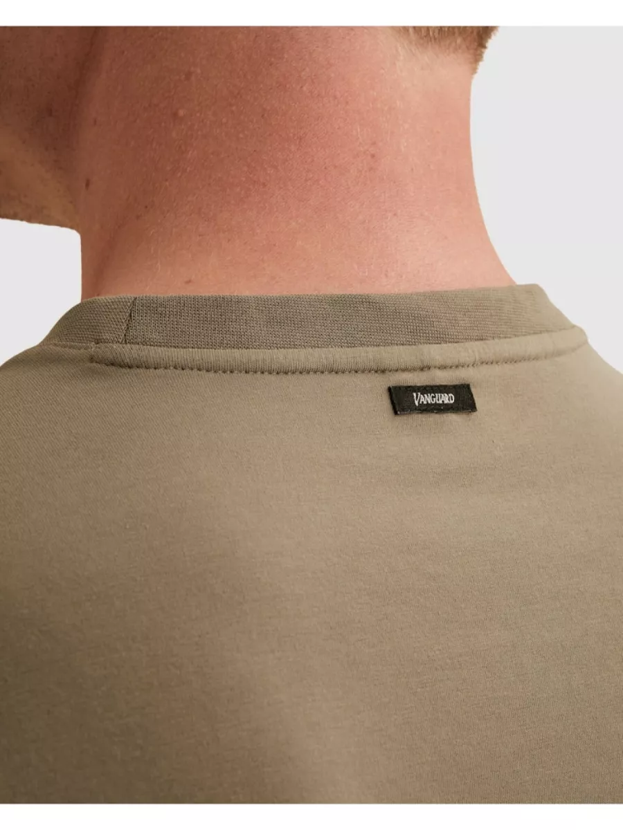 Vanguard-Short sleeve r-neck cotton elastan-VTSS2602502-8025 Brindle-ROOD