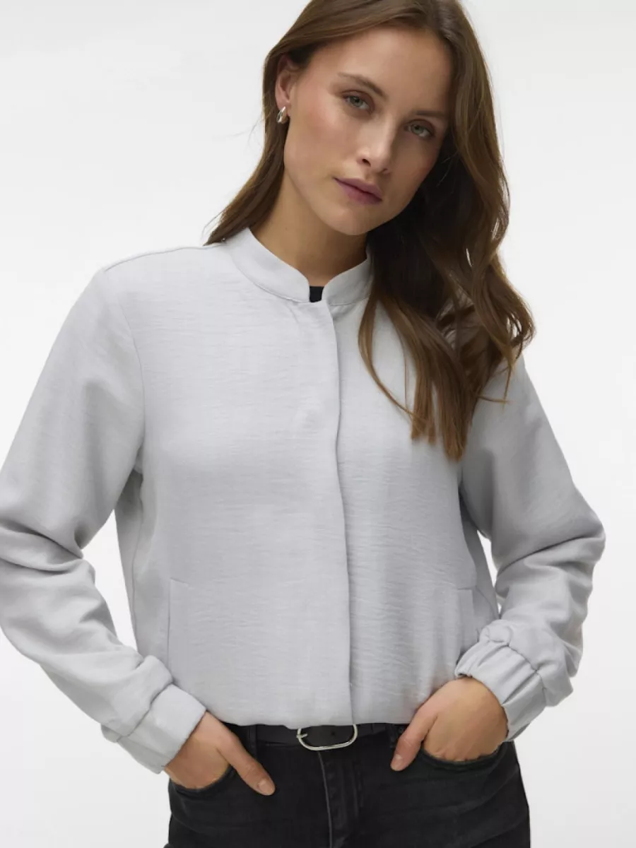 VERO MODA-VMJASMINA LS BOMBER JACKET EXP-10349734-Vapor Blue-BLUE