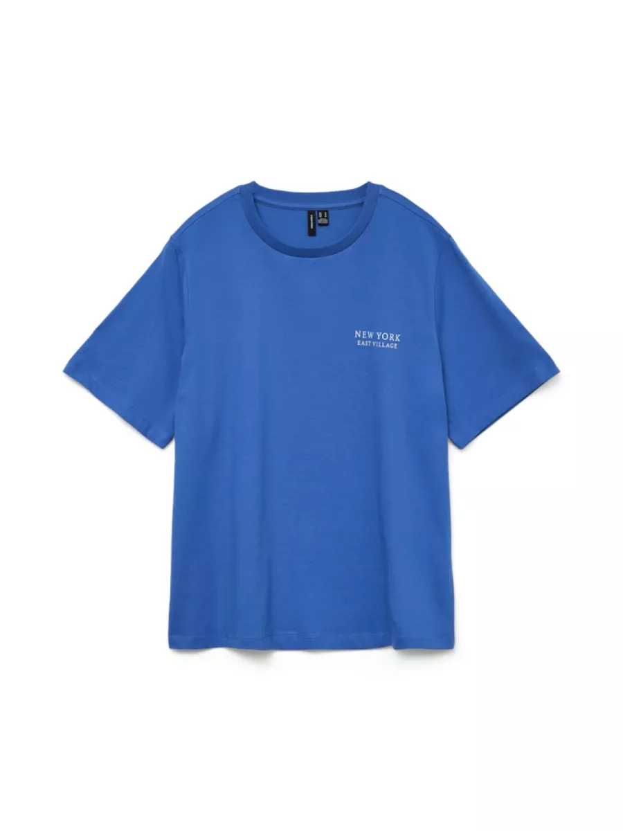 VERO MODA-VMYVONNE CATY SS TOP BOX JRS-10338502-Nebulas Blue-BLUE