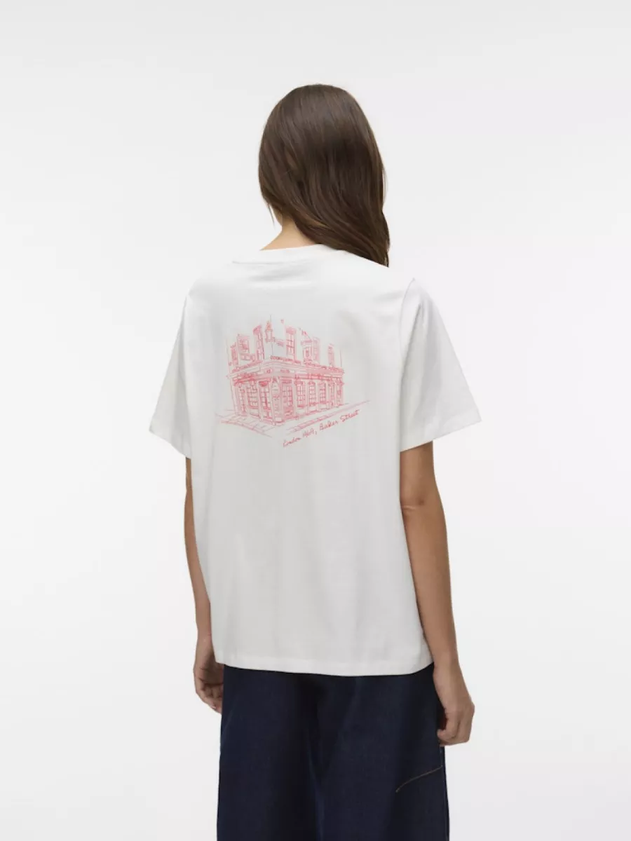 VERO MODA-VMYVONNE CATY SS TOP BOX JRS-10338502-Snow White-WOL WIT