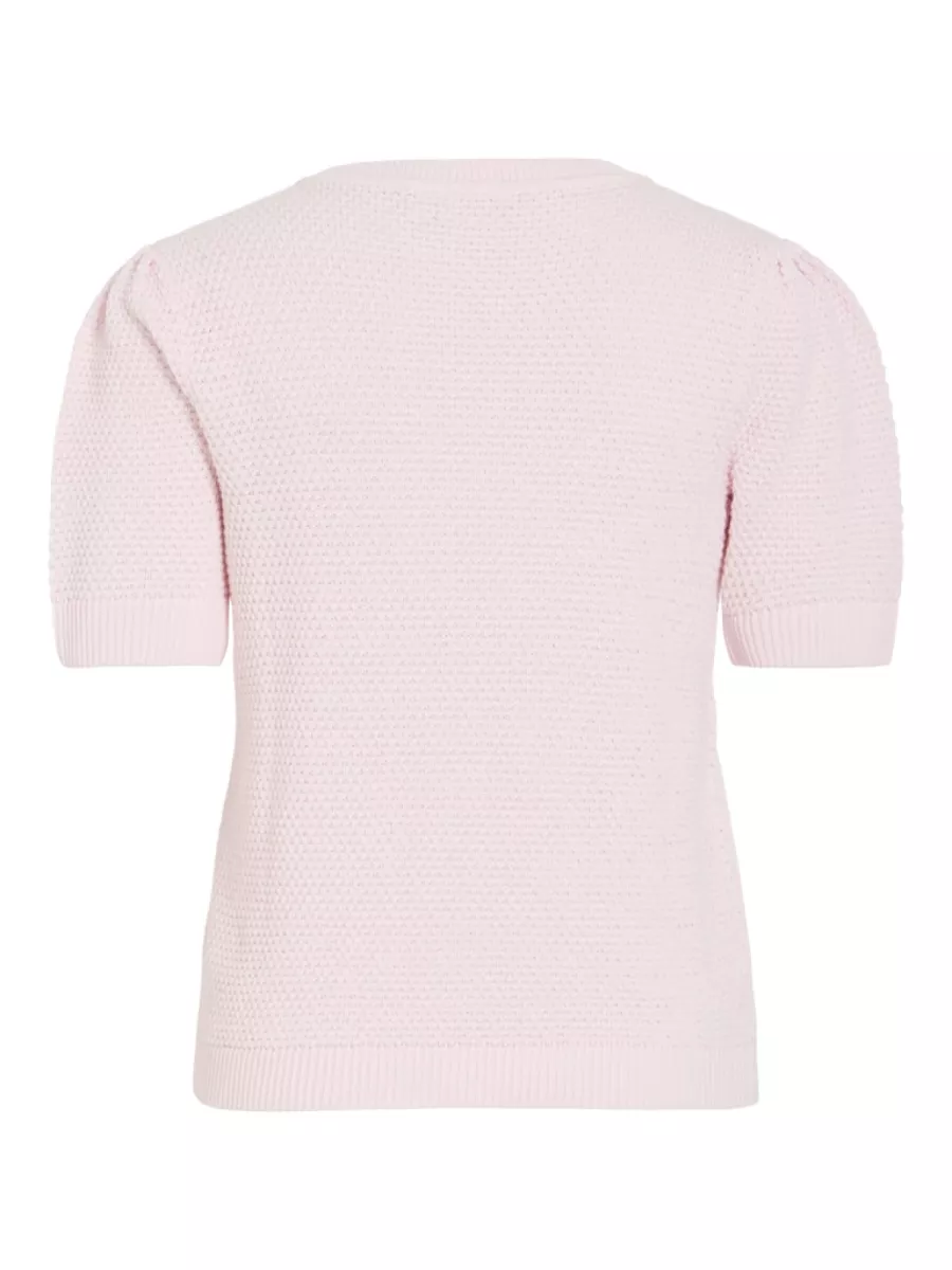 vila-vidalo-o-neck-s-s-knit-top-noos-14084421-cherry-blossom-licht-rose-5 VILA-VIDALO O-NECK S/S KNIT TOP - NOOS-14084421-Cherry Blossom-LICHT ROSE