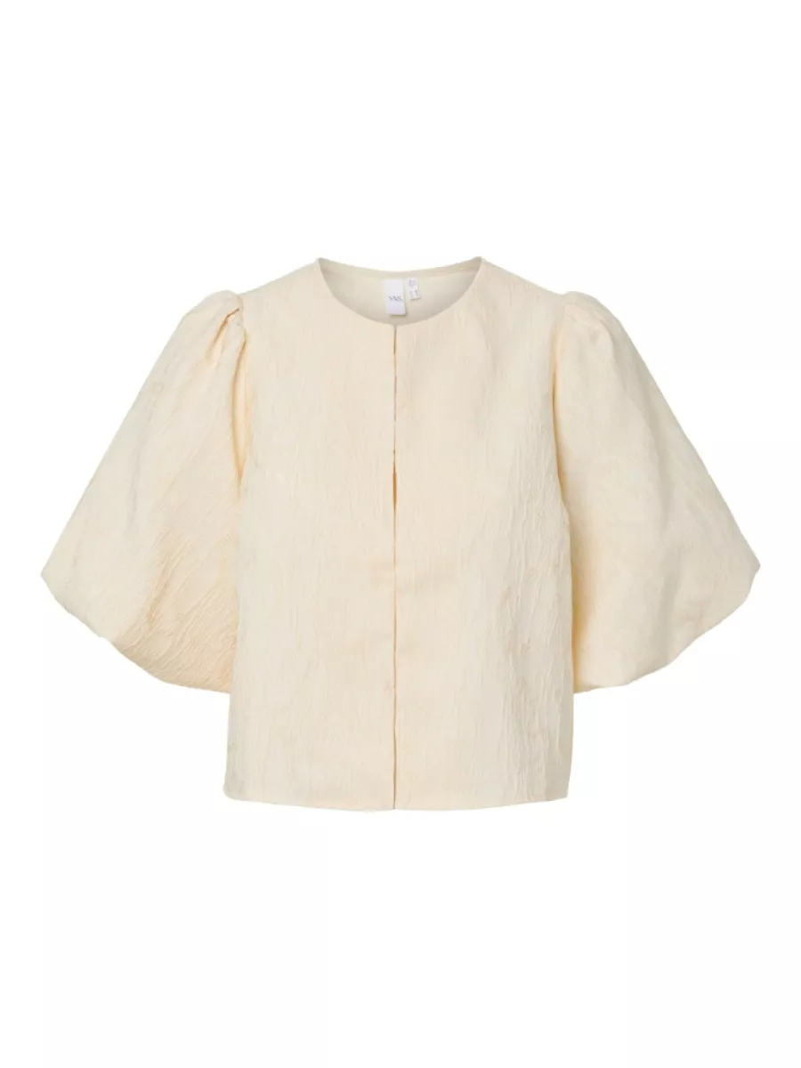 Y.A.S-YASMINU 2/4 SHORT TOP S. NOOS-26037107-Gardenia-WIT