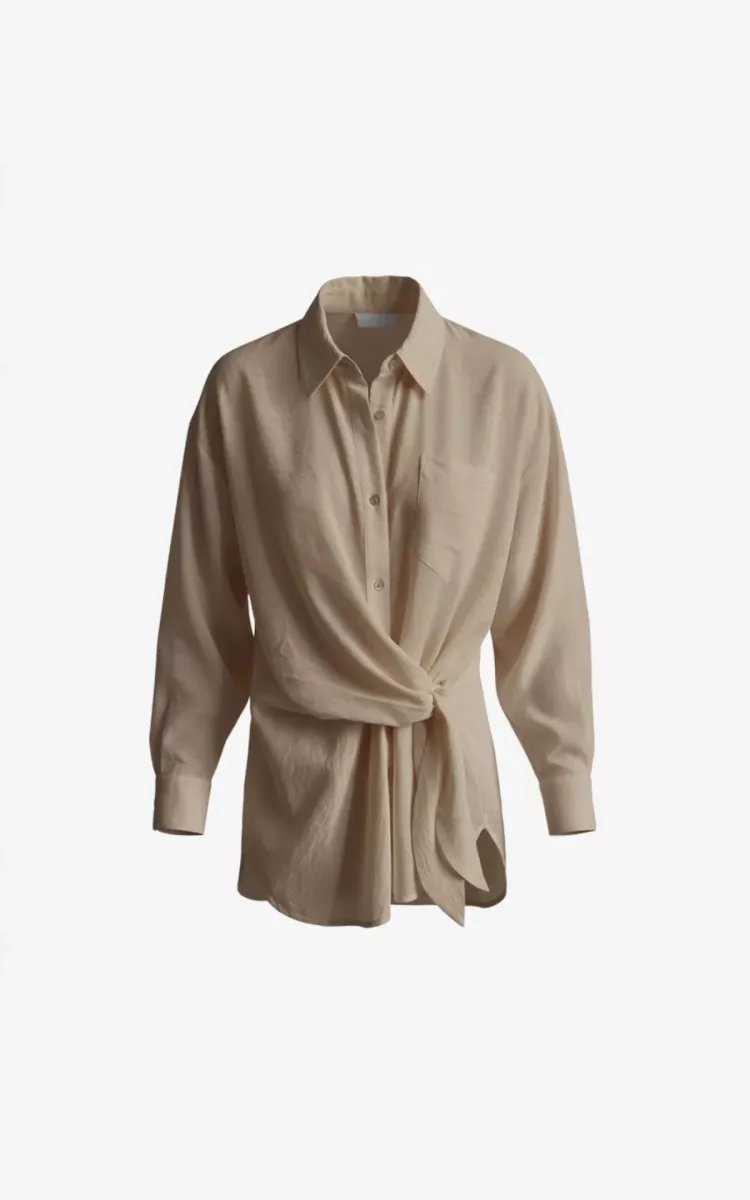 Aimee The Label-Blouse LM-Philou-Sand-ZAND
