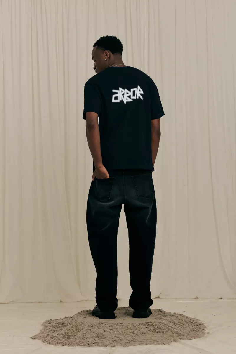 Arbor antwerp--Dotwork t-shirt-Black-ZWART