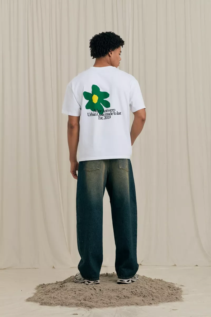 Arbor antwerp--Flower oasis t-shirt-Green-GROEN