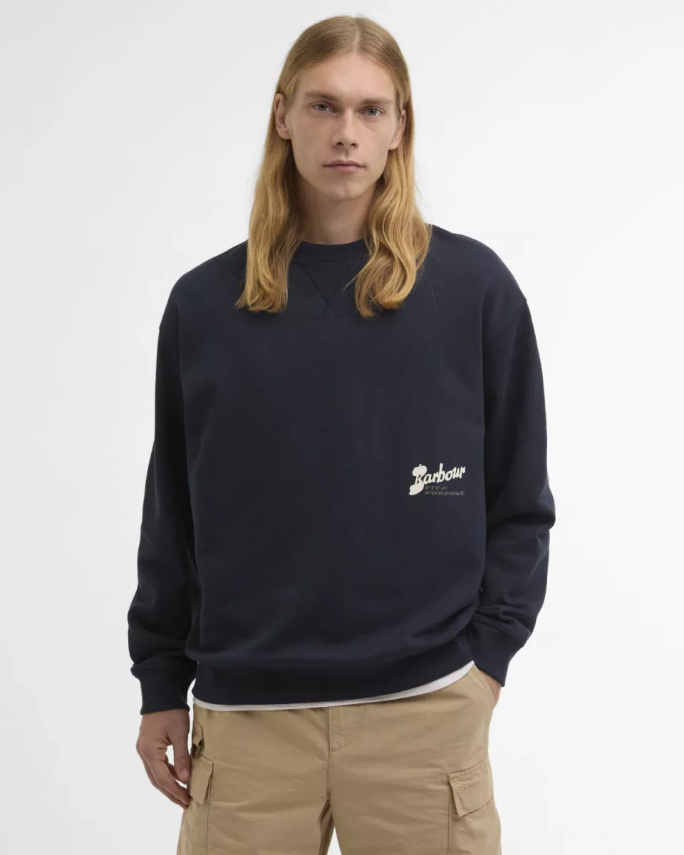 Barbour-Blythe crewneck-MOL0740-NY91 Navy-NAVY