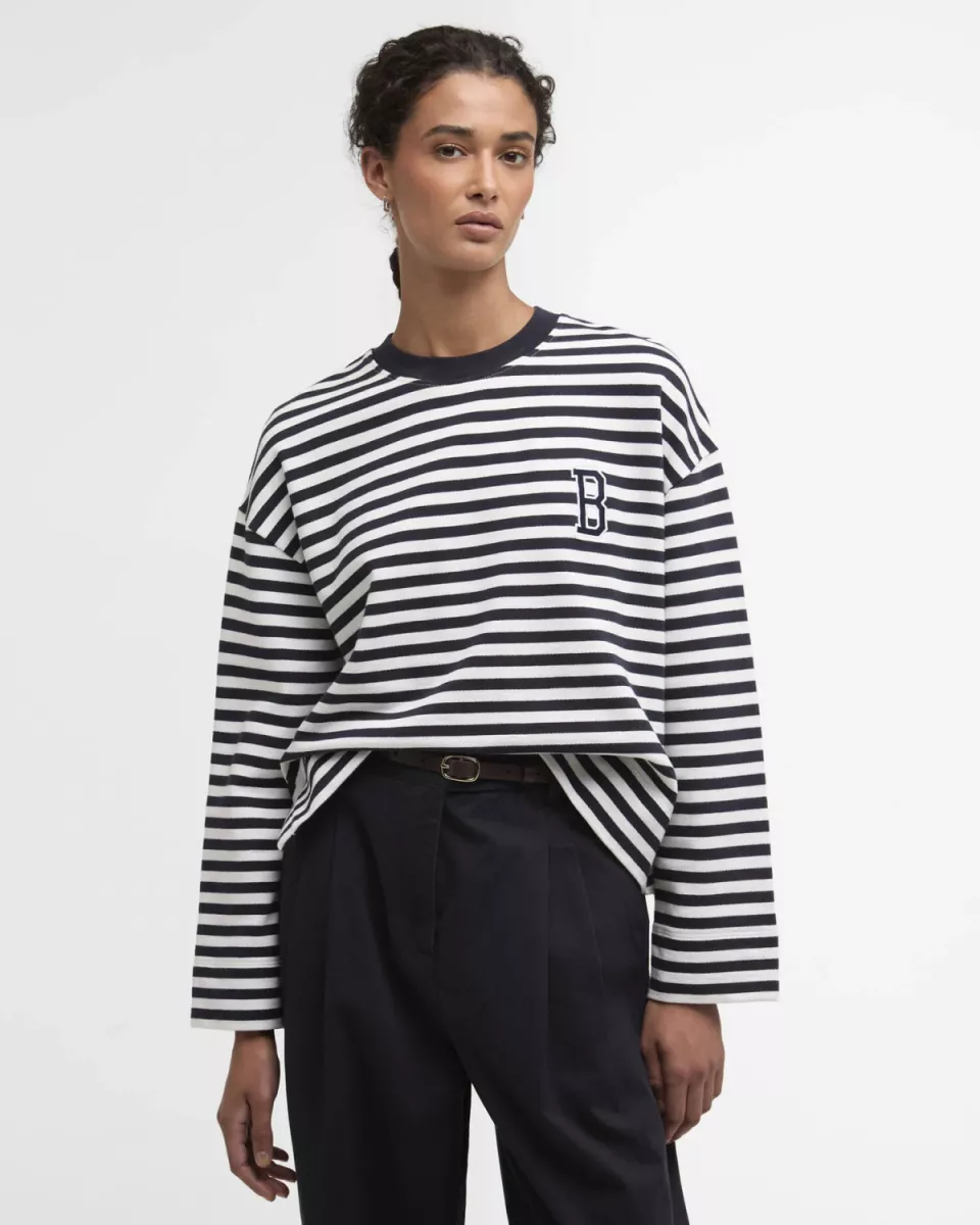 Barbour-Gabby sweatshirt-LOL0669-NY99 Dark navy stripe-NAVY