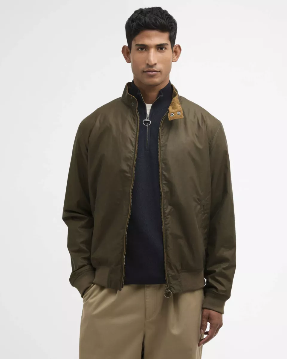 Barbour-Lightweight royston wax jacekt-MWX1350-OL52 Beech-BRUIN