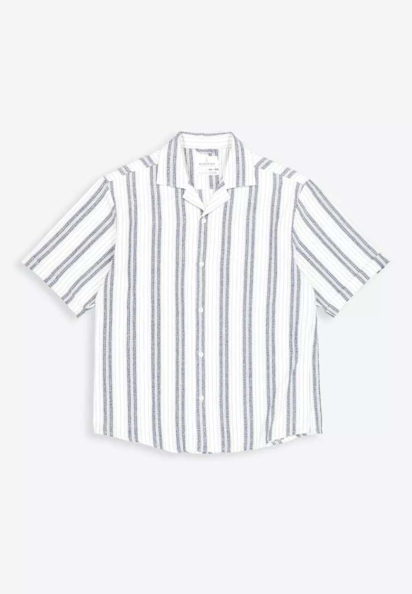 BUTCHER OF BLUE-Alex stripe shirt-M2614042-890 Alaska blue-NAVY