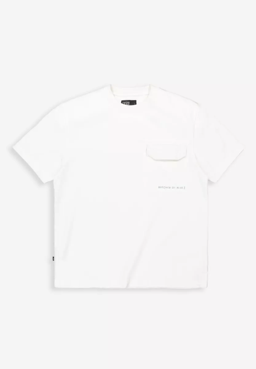 BUTCHER OF BLUE-Army loose pocket tee-M2613037-112 Titan white-WIT
