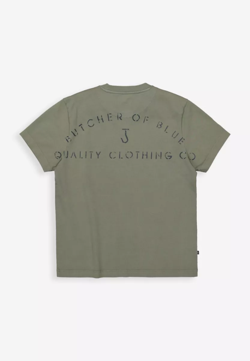 BUTCHER OF BLUE-Army QCC loose tee-M2613040-708 Dk. granite-LEGERGROEN