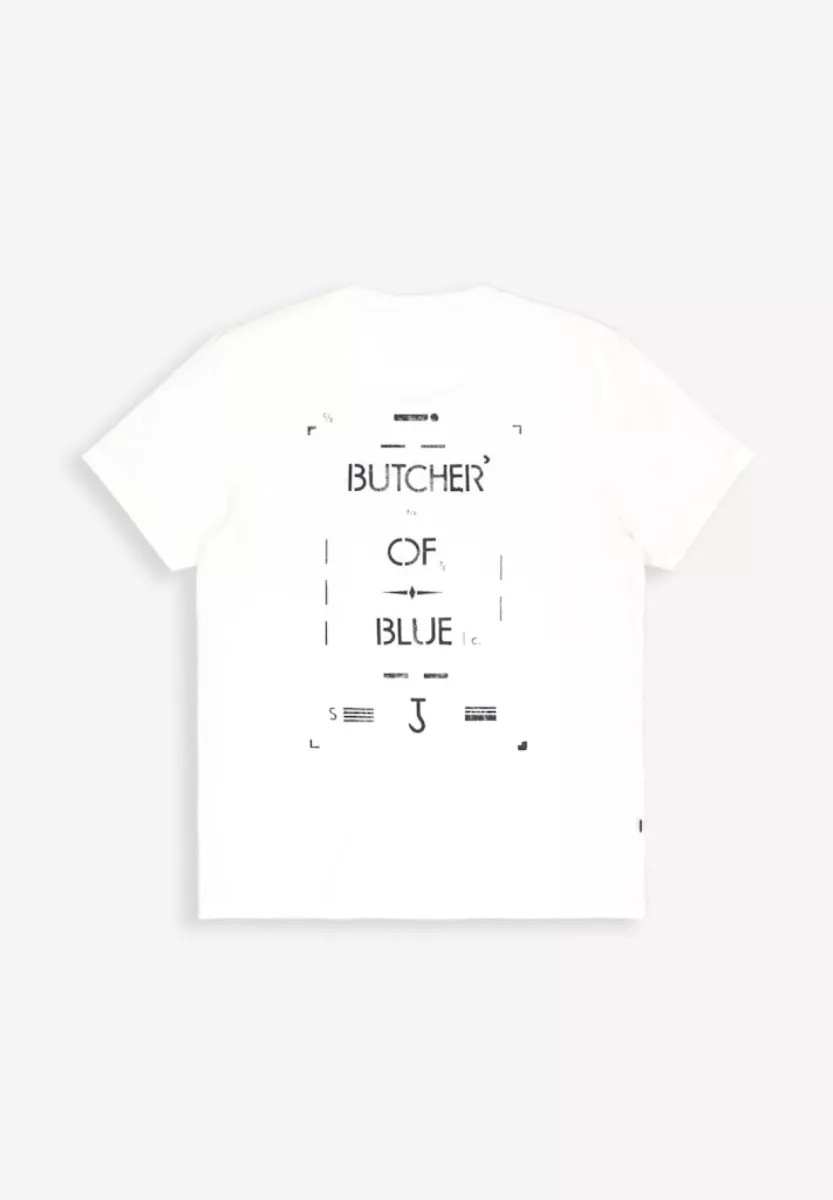 BUTCHER OF BLUE-Army stencil tee-M2612005-112 Titan white-WIT