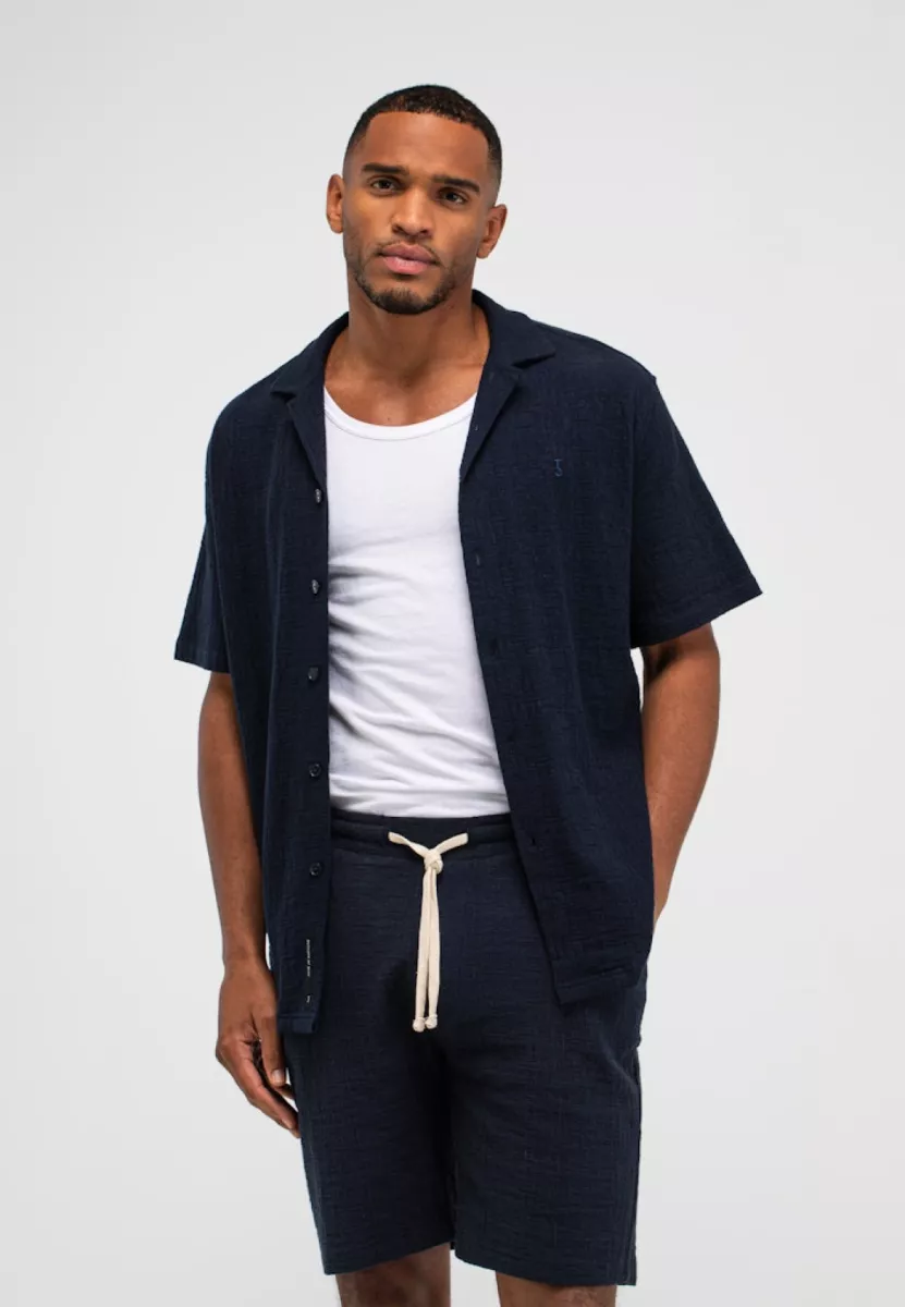 BUTCHER OF BLUE-Ripley structure shirt-M2516059-890 Alaska blue-NAVY