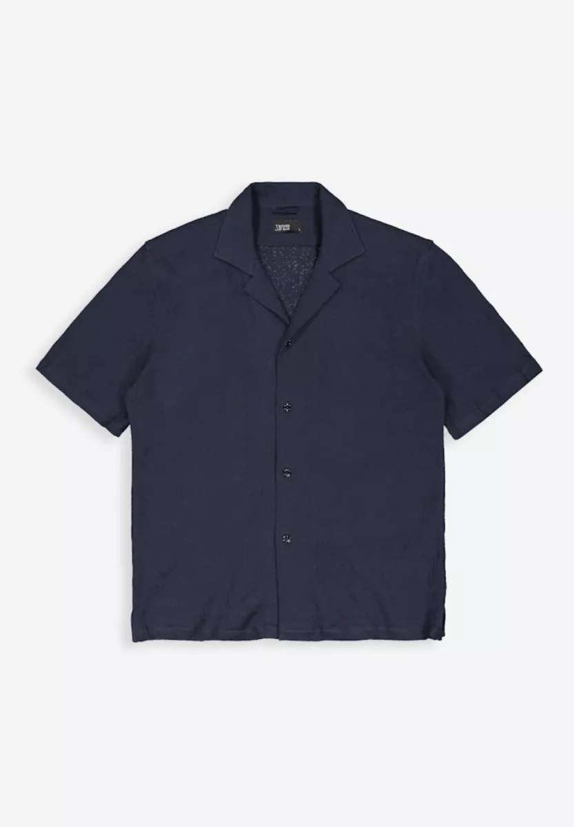 BUTCHER OF BLUE-Ripley structure shirt-M2516059-890 Alaska blue-NAVY