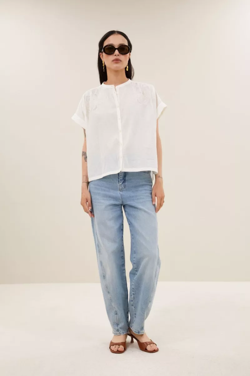 By-bar-Ally Blouse-26112029-010 Off White-OFF WHITE