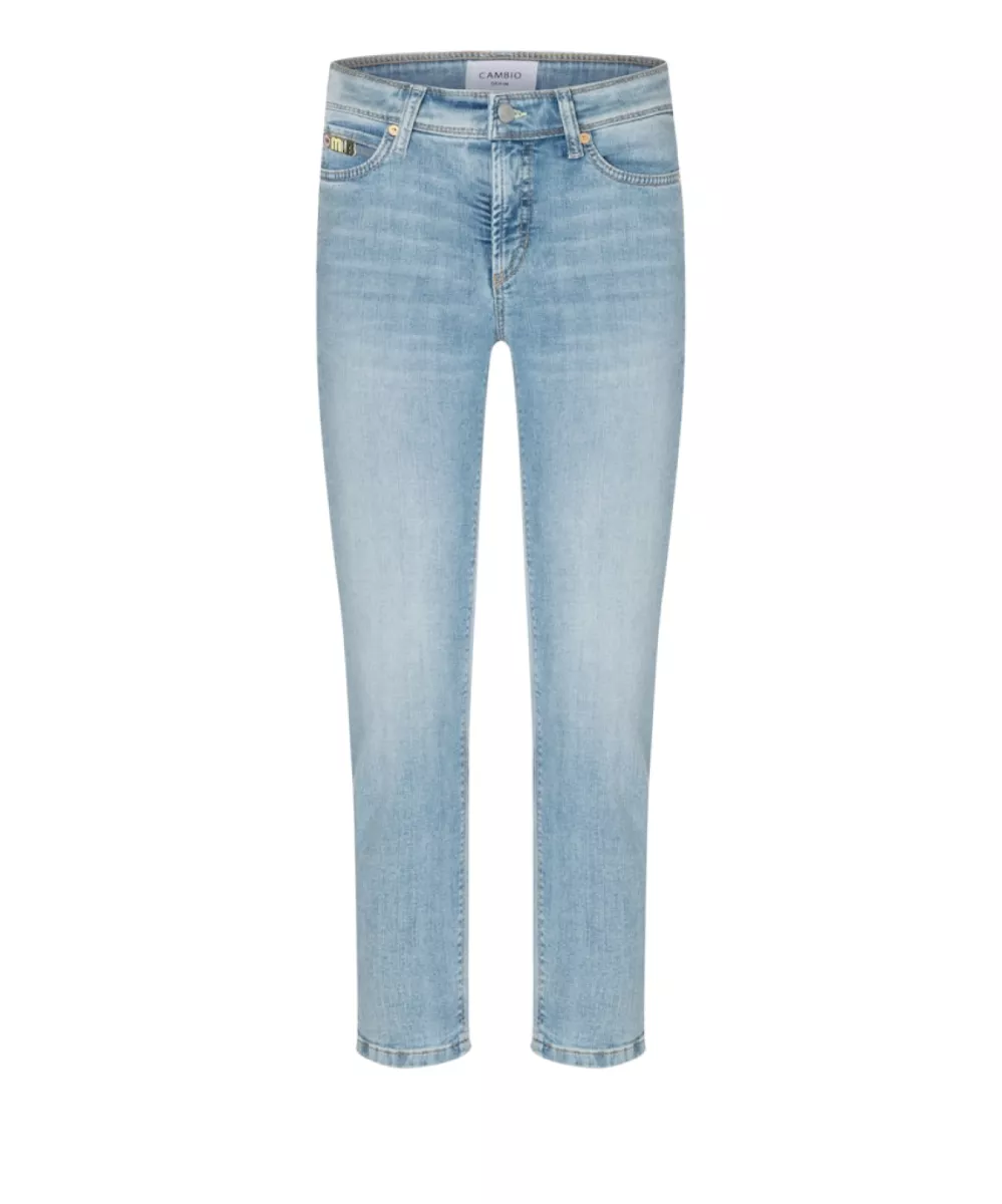 CAMBIO-Piper short-9128 0083 44-5251 Contrast bleach-DENIM