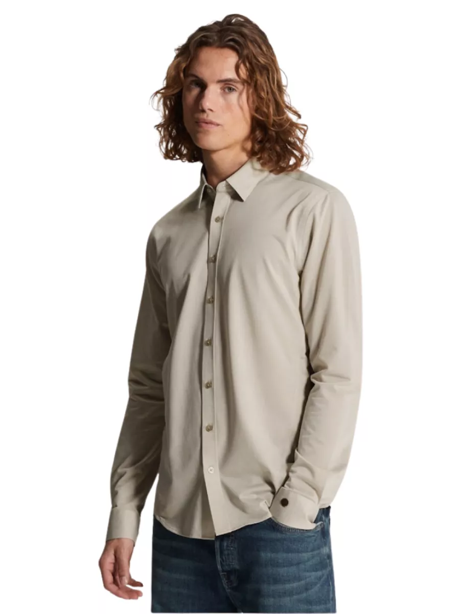 CAST IRON-LONG SLEEVE SHIRT Tec Fine Jersey-CSI2603221-8023 Aluminum-LICHT-/PAREL GRIJS